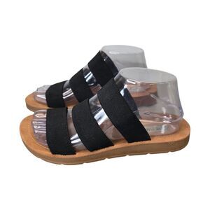 Steve Madden Women's 7.5 Pascale Black Strap Sandals